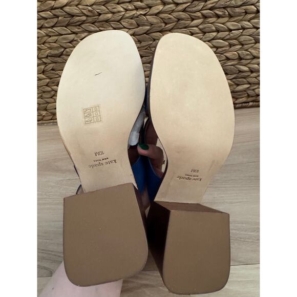 Kate spade new york DEFACED Raleigh Chunky-Heeled Slingback Sandals - Picture 7 of 9